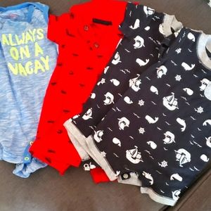4 boys rompers